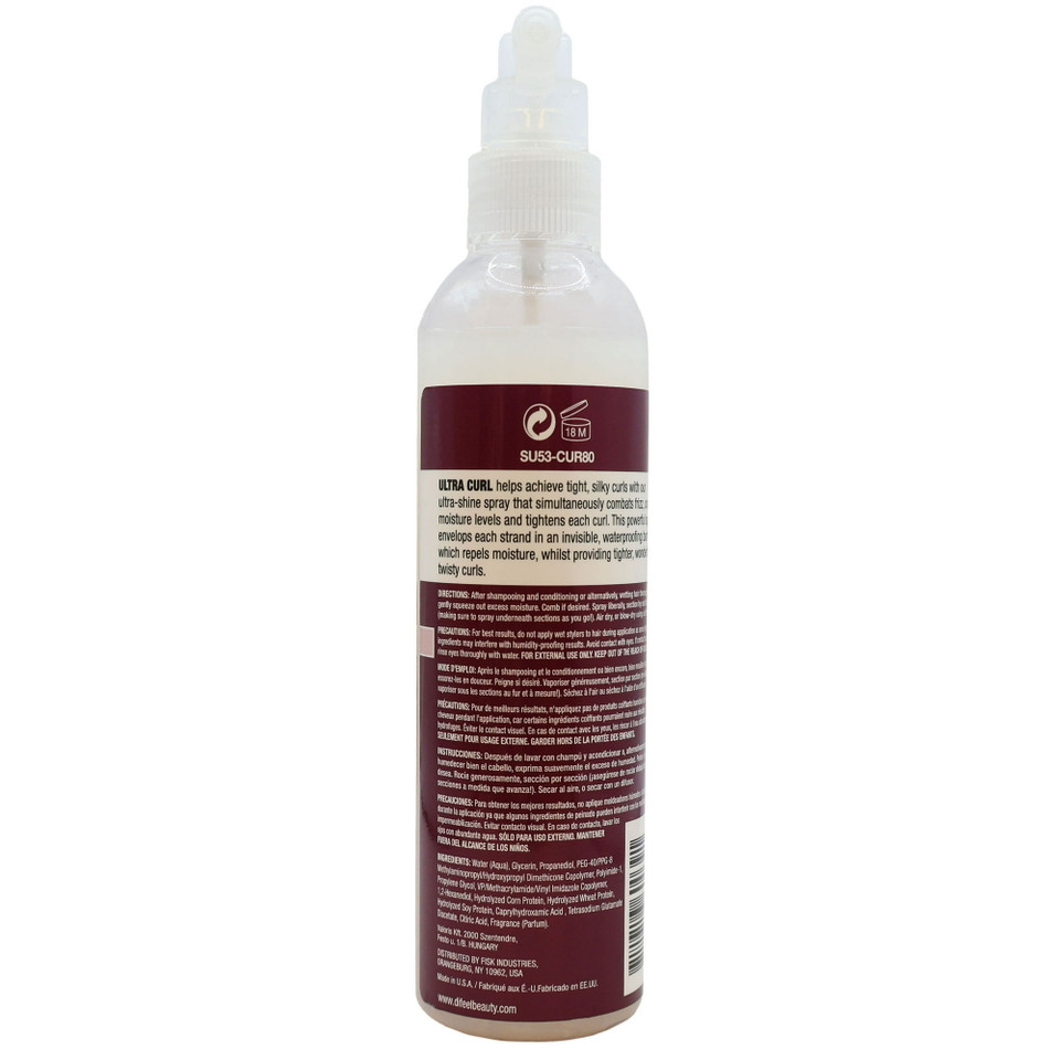Difeel Ultra Curl Sealing Spray, 8 Oz - Hair Treatment For Curly Hair, Anti-Frizz And Humidity-Proof
