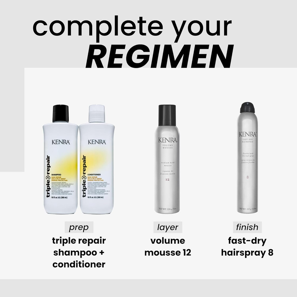 Kenra Fast Dry Hairspray 8 | Flexible Hold Thermal Spray | Multifunctional Spray, Ideal For Both Styling & Finishing | Lightweight, Instant Control | All Hair Types
