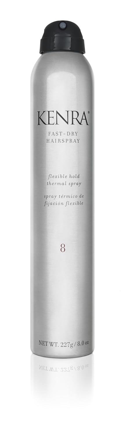Kenra Fast Dry Hairspray 8 | Flexible Hold Thermal Spray | Multifunctional Spray, Ideal For Both Styling & Finishing | Lightweight, Instant Control | All Hair Types
