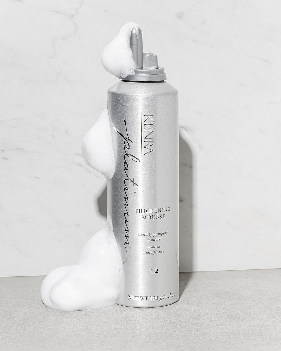 Kenra Platinum Thickening Mousse 12 | Volumizing Styler | Adds Fullness & Body | Humidity Protection Up To 48 Hours | Density Plumping Up Tp 150% | Thermal Protection | All Hair Types