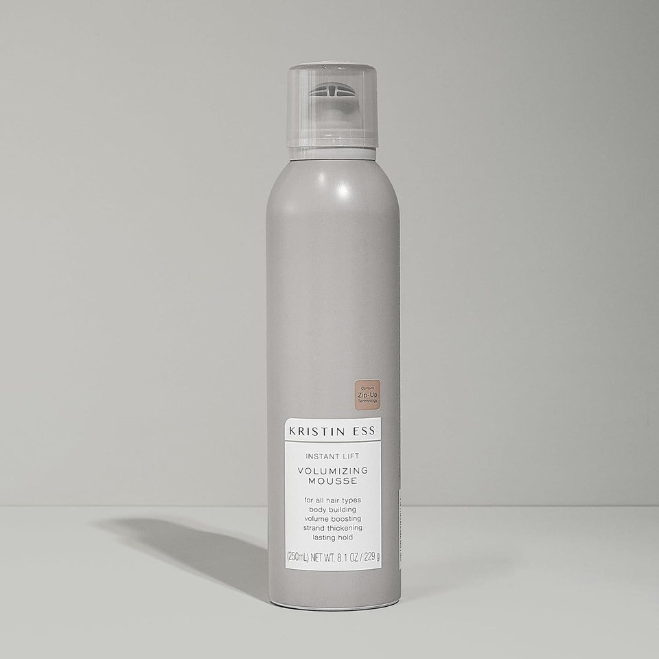 Kristin Ess Hair Instant Lift Volumizing Mousse With Castor Oil - Boosts Volume + Thickens, Body Building, Lasting Hold, Non Sticky, For Curly, Wavy + Straight Hair, 8.1 Oz Kristin Ess Hair Instant Lift Volumizing Mousse With Castor Oil - Boosts Volume + Thickens, Body Building, Lasting Hold, Non Sticky, For Curly, Wavy + Straight Hair, 8.1 Oz