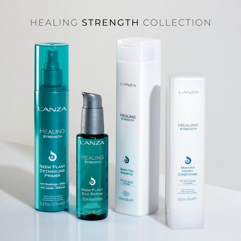 L'Anza Neem Plant Silk Award-Winning Healing Serum, Effortlessly Nourishes, Repairs, And Boosts Hair Shine And Strength For A Perfect Silky Look, For All Hair Types