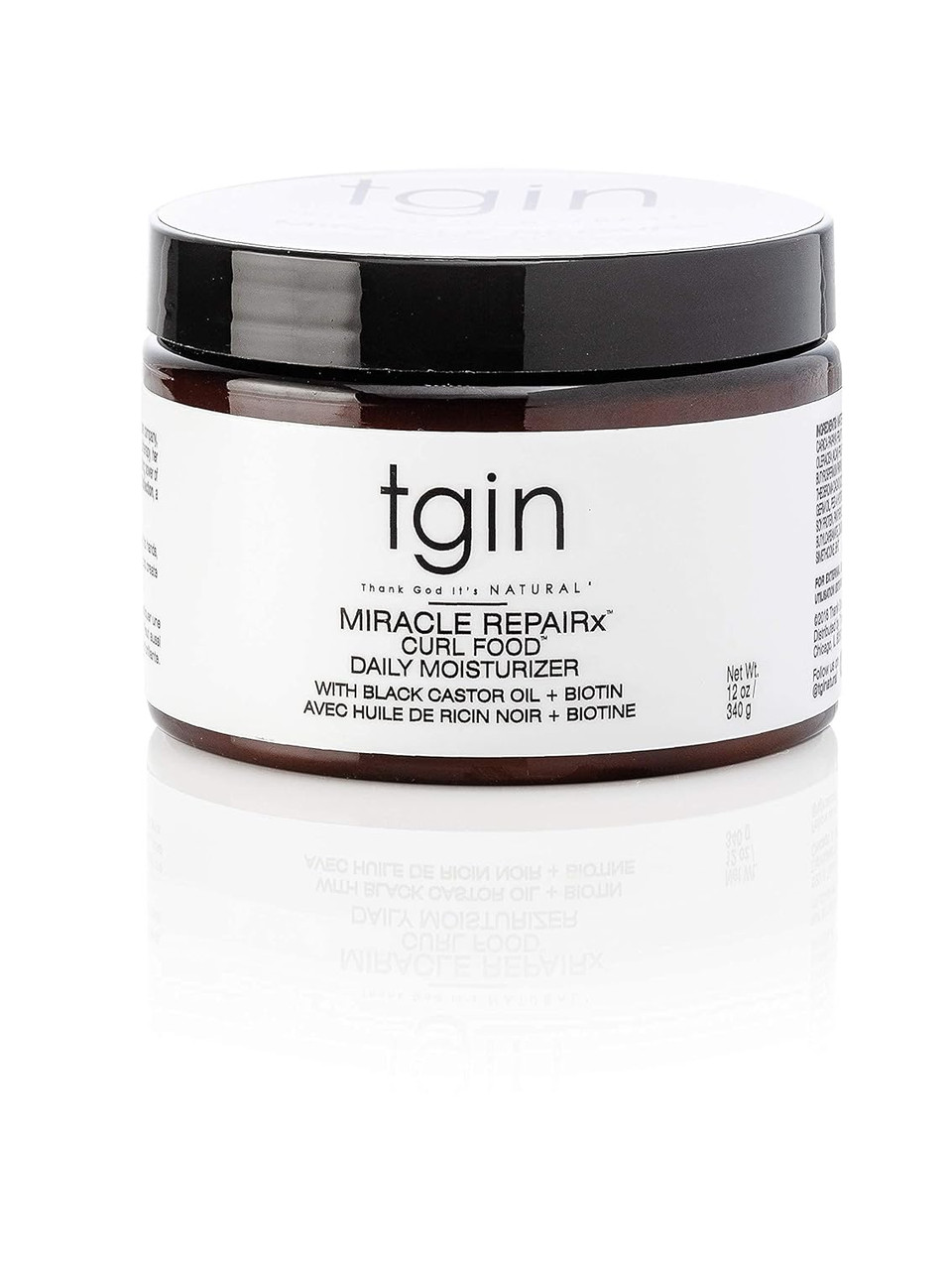 Tgin Miracle Repairx Curl Food Daily Moisturizer For Damaged Hair - Repair - Protect - Restore - 12 Oz