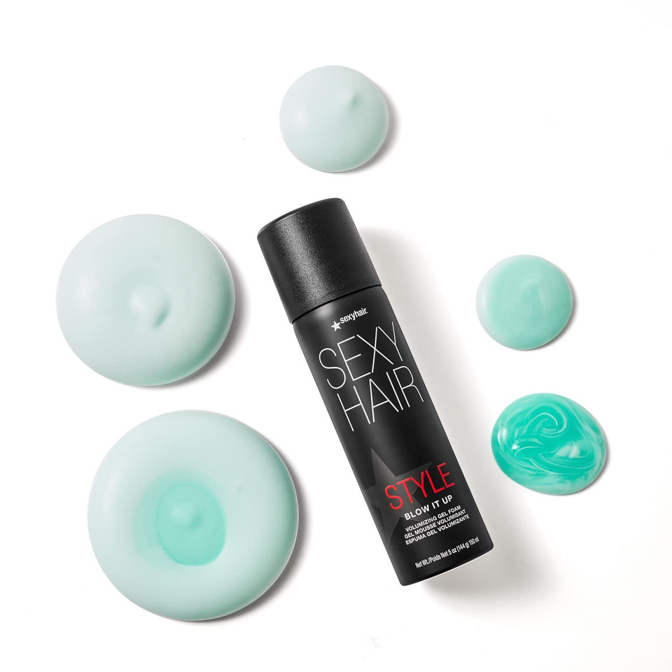 Sexyhair Style Blow It Up Volumizing Gel Foam, 5 Oz | Up To 50% More Volume | Adds Shine Sexyhair Style Blow It Up Volumizing Gel Foam, 5 Oz | Up To 50% More Volume | Adds Shine
