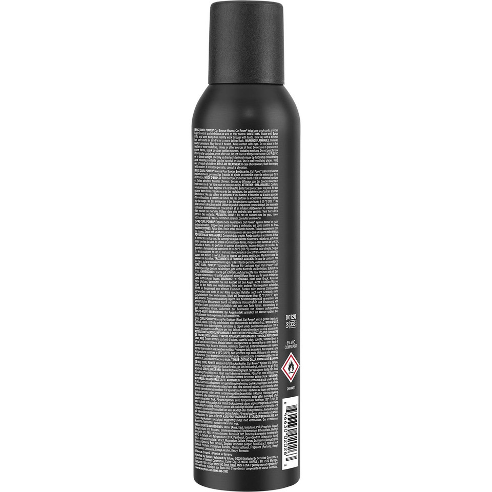 Sexyhair Style Curl Power Curl Bounce Mousse, 8.5 Oz | Light Control | Tames Unruly Curls | Adds Definition And Controls Frizz Sexyhair Style Curl Power Curl Bounce Mousse, 8.5 Oz | Light Control | Tames Unruly Curls | Adds Definition And Controls Frizz