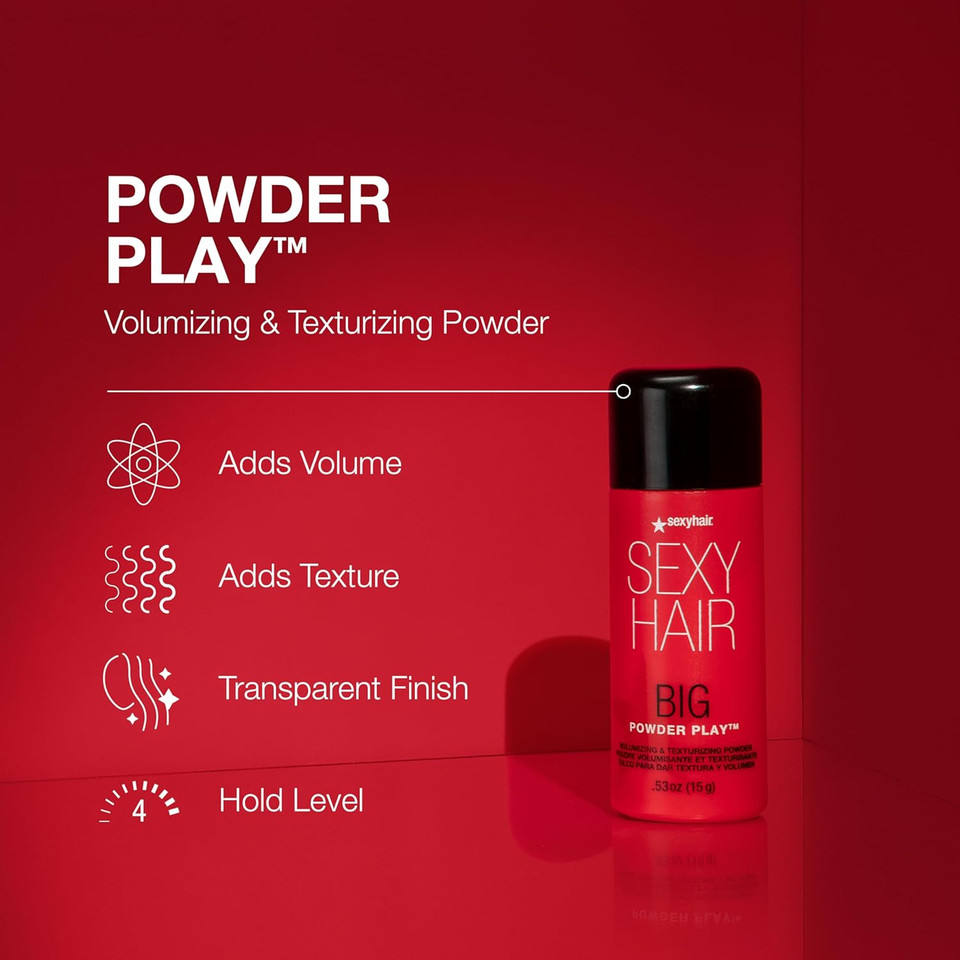Sexyhair Big Powder Play Volumizing & Texturizing Powder, 0.53 Oz | Colorless On Hair | Fragrance Free | Instant Lift Sexyhair Big Powder Play Volumizing & Texturizing Powder, 0.53 Oz | Colorless On Hair | Fragrance Free | Instant Lift