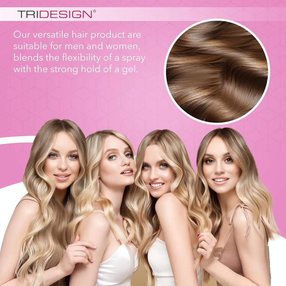 Tri Design Aerogel Hairspray - Non-Toxic Hair Finishing Spray For Styling, Volumizing And Holding Curly Hair With Flexible Hold - For Women And Men - Pack Of 6 (10.5 Oz)