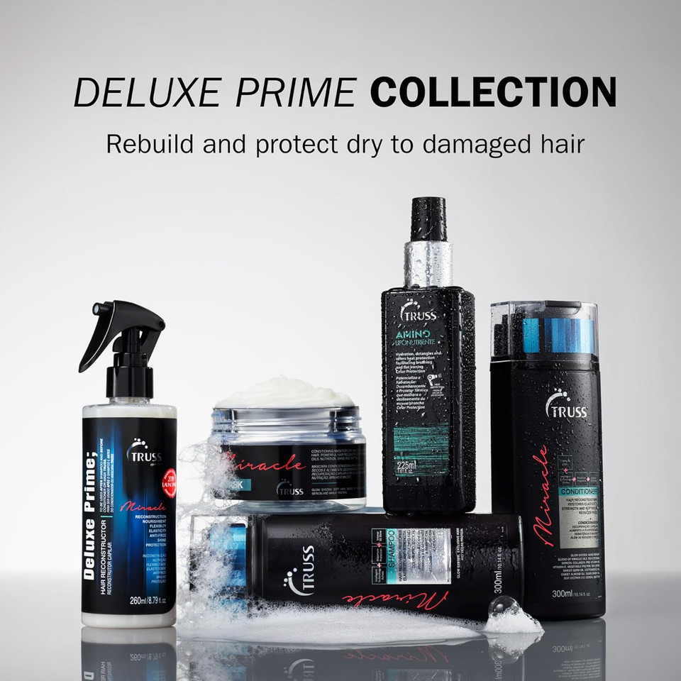 Truss Professional Amino Miracle Hair Heat Protectant Spray - Powerful, Anti-Aging Leave In Hair Treatment And Detangler Spray To Deep Condition + Smooth Knots (225 Ml)