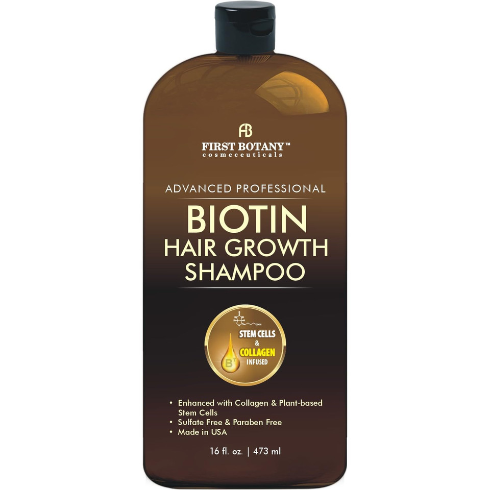 Hair Regrowth And Anti Hair Loss Shampoo 16 Fl Oz, With Dht Blockers, Collagen & Stem Cells- Daily Hydrating, Detoxifying, Volumizing Shampoo For Men And Women