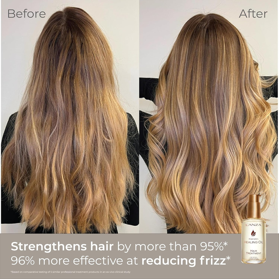 L'Anza Keratin Healing Hair Oil Treatment, Keratin Hair Treatment, Hair Oil For Damaged Hair, Revives & Nourishes, Sulfate Free Healing Oil For Hair With Phyto Iv Complex, Cruelty Free Hair Care L'Anza Keratin Healing Hair Oil Treatment, Keratin Hair Treatment, Hair Oil For Damaged Hair, Revives & Nourishes, Sulfate Free Healing Oil For Hair With Phyto Iv Complex, Cruelty Free Hair Care