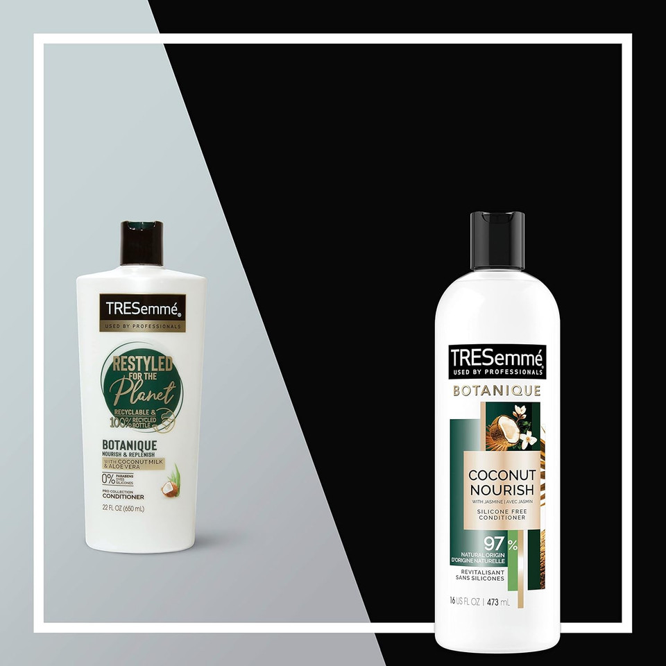 Tresemmã£Â© Conditioner Botanique Coconut Nourish 4 Count For Dry Hair And Damaged Hair 92% Natural Derived Ingredients With Professional Performance 16 Oz16 Fl Oz (Pack Of 4)