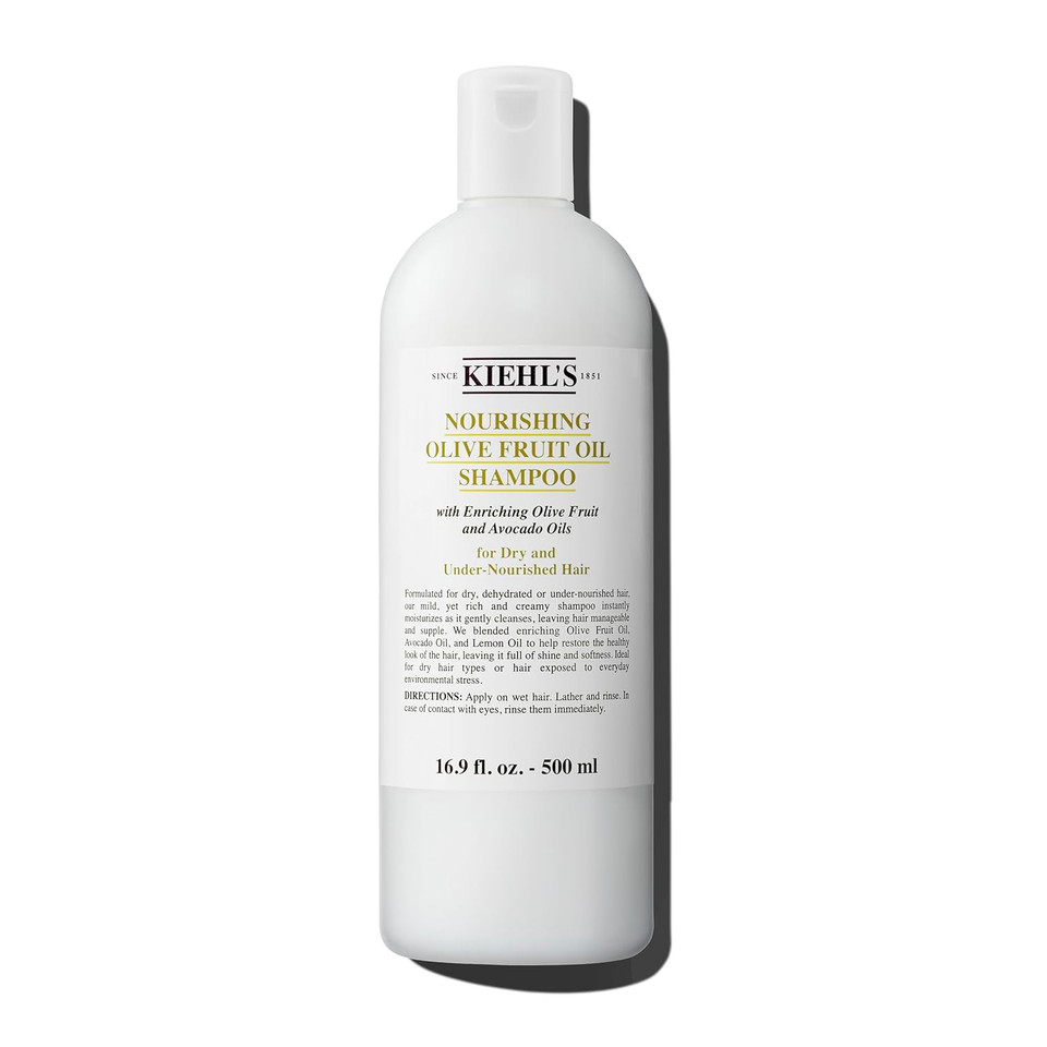 Kiehl'S Nourishing Olive Fruit Oil Shampoo, Moisturizing Hair Shampoo For Dry & Damaged Hair, Leaves Hair Soft And Shiny, Restores Shine, With Avocado Oil & Lemon Oil