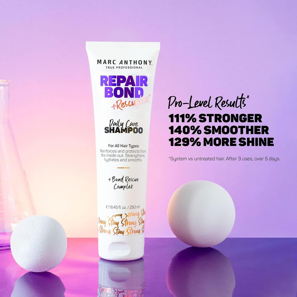 Marc Anthony Curly Hair Shampoo, Strictly Curls - 3X Moisture For Curl Defining & Curl Enhancing - Shea Butter, Marula Oil, Aloe Vera & Coconut Cream - Sulfate Free & Color Safe For Dry Damaged Hair