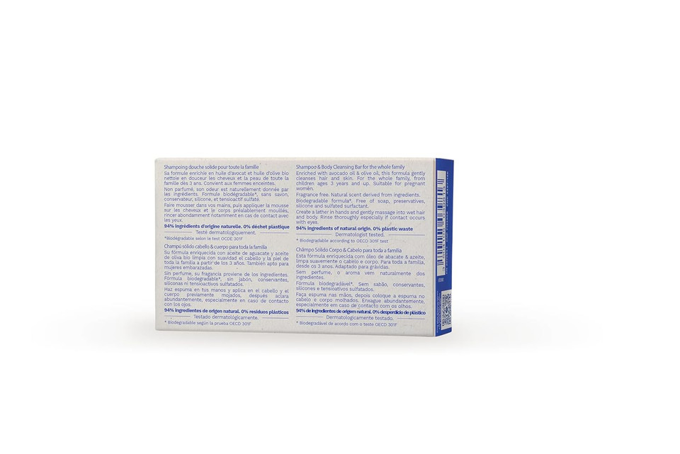 Mustela Solid Shampoo & Body Cleansing Bar For Baby, Kid & Adult - With Avocado Oil & Olive Oil - Fragrance-Free, Plastic-Free, Vegan & Biodegradable Formula - 2.64 Oz Mustela Solid Shampoo & Body Cleansing Bar For Baby, Kid & Adult - With Avocado Oil & Olive Oil - Fragrance-Free, Plastic-Free, Vegan & Biodegradable Formula - 2.64 Oz