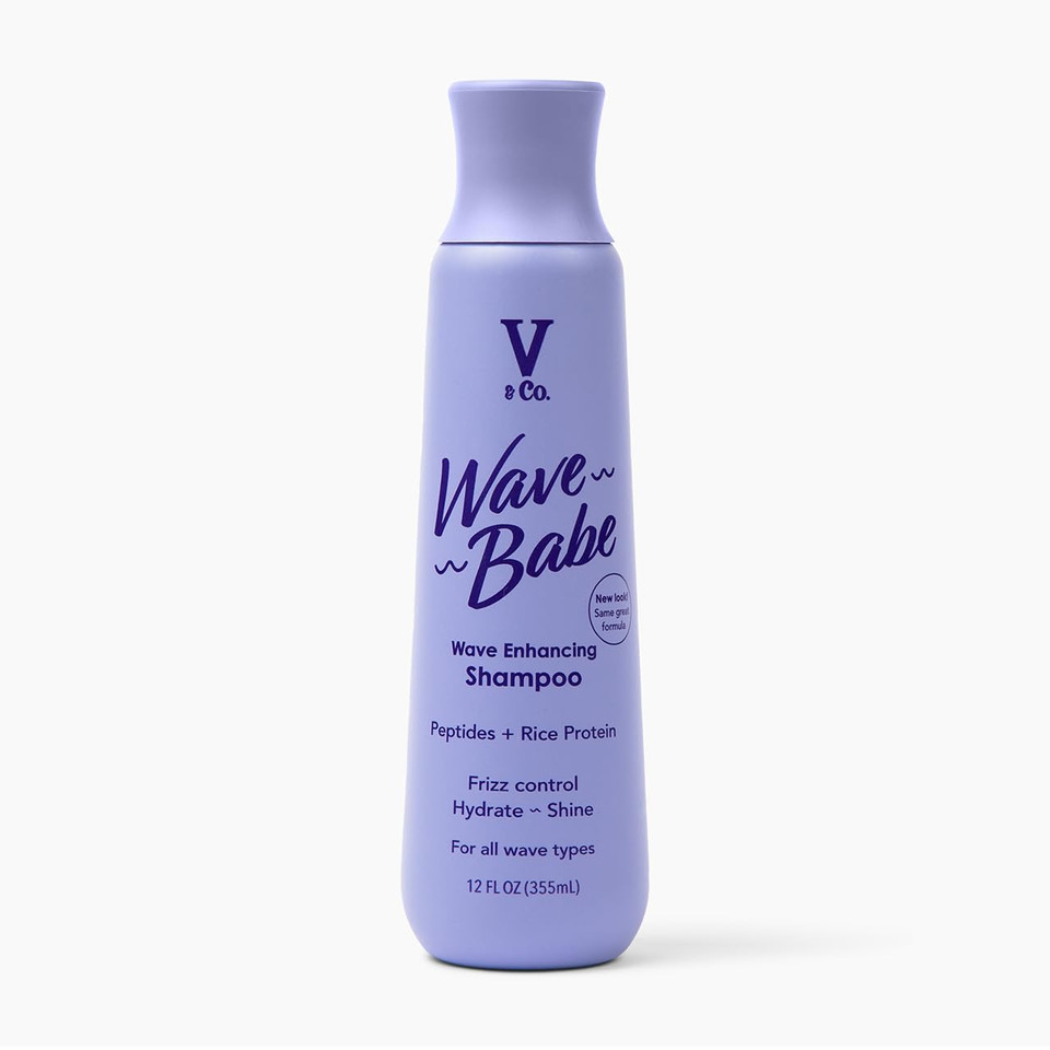 V&Co. Beauty Wavy Hair Nourishing Shampoo With Peptide Technology, 12 Oz