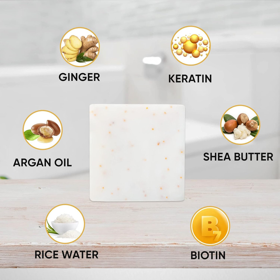 Valitic Natural Ginger & Vitamin C Shampoo Bar - Anti Dandruff, Strengthens And Promotes Hair Revitalization - Sls & Paraben Free - Vegan Eco Friendly - Natural Biotin & Keratin - For All Hair Types