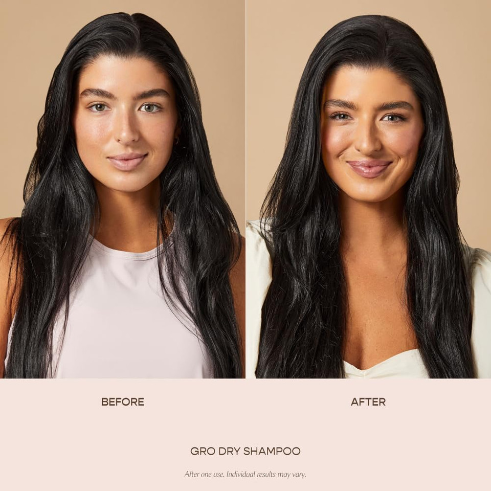 Vegamour Gro Dry Shampoo, Volumizing Dry Shampoo Spray Formulated Without Benzene, Supports Thicker Fuller Looking Hair, Natural Citrus Scent