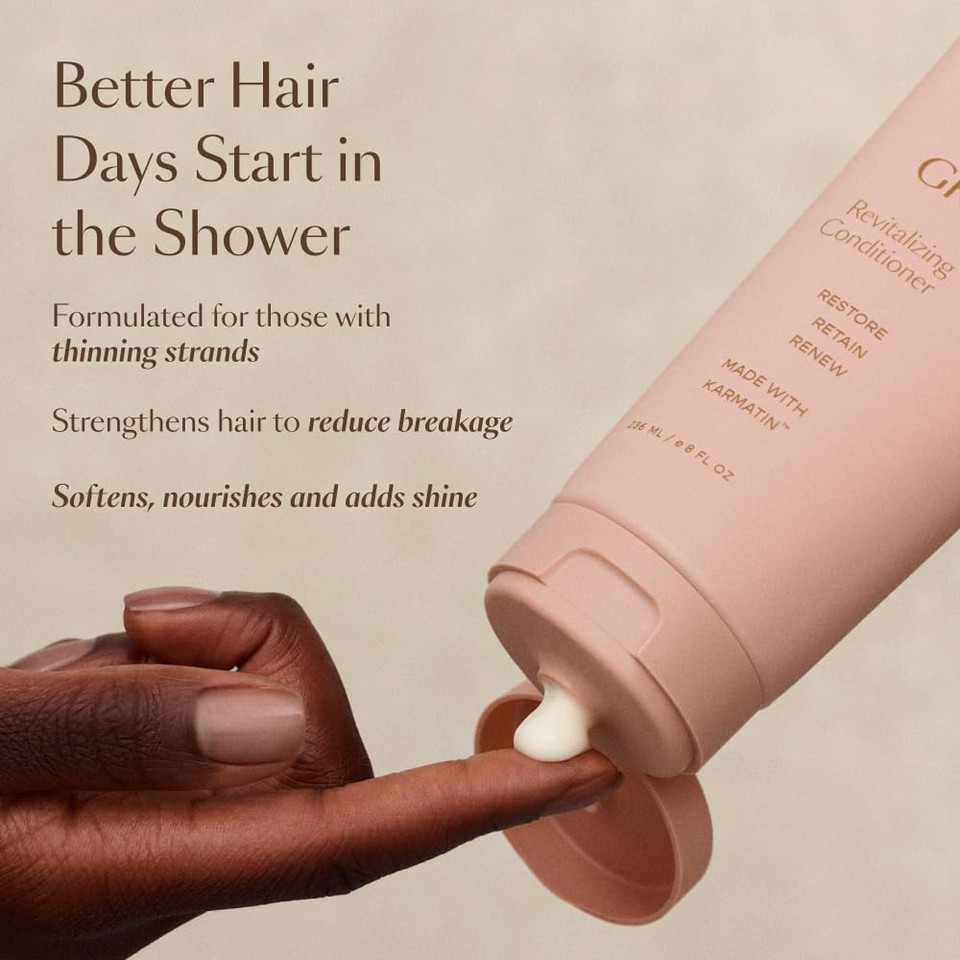 Vegamour Gro Revitalizing Shampoo And Conditioner Kit |Cleanse, Smooth And Strengthen Thinning Hair | Clean, Vegan, Cruelty-Free And Color Safe