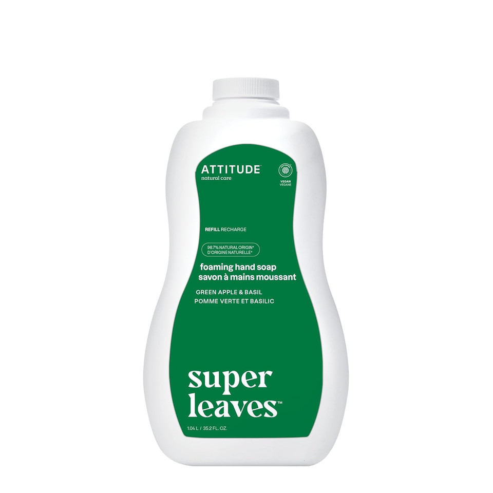 Attitude Foaming Hand Soap, Ewg Verified, Plant And Mineral-Based Ingredients, Vegan And Cruelty-Free Personal Care Products, Herbal Musk, Bulk Refill, 35.2 Fl Oz