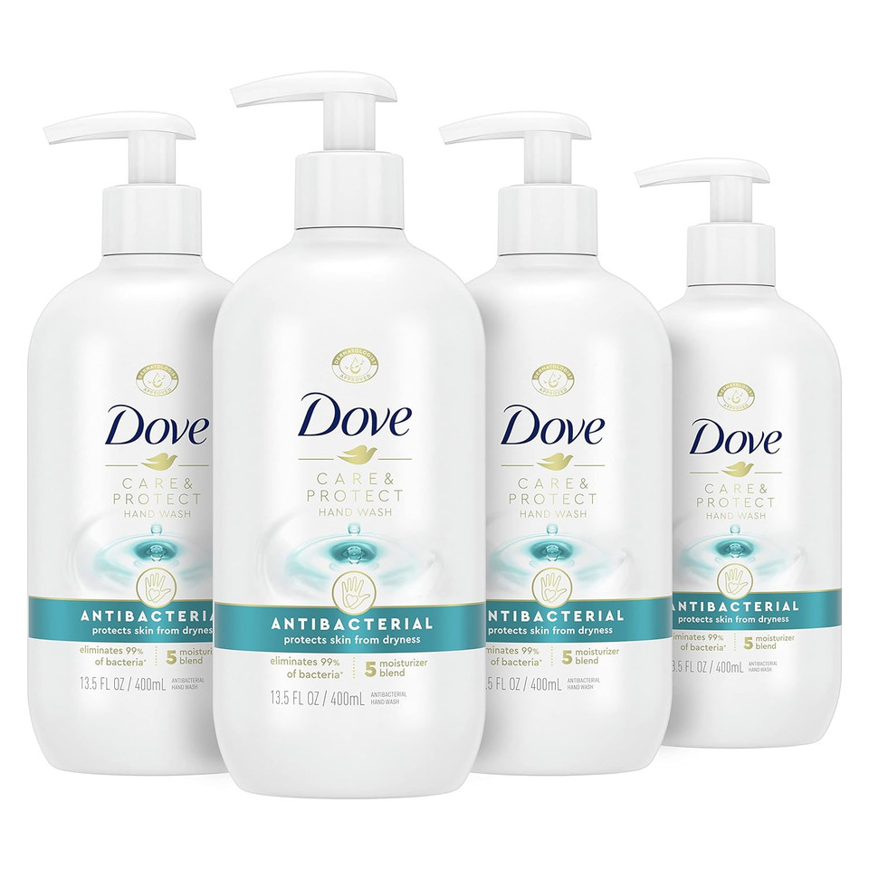 Dove Hand Wash For All Skin Types Protects From Skin Dryness 13.5 Oz 4 Count Dove Hand Wash For All Skin Types Protects From Skin Dryness 13.5 Oz 4 Count