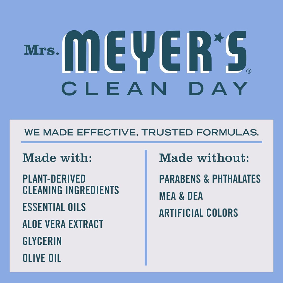 Mrs. Meyer'S Clean Day Hand Soap, Made With Essential Oils, Biodegradable Formula, Bluebell, 12.5 Fl. Oz
