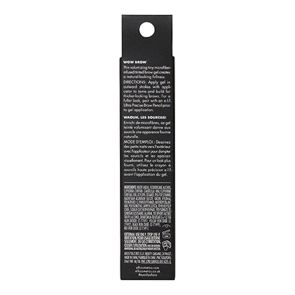 E.L.F., Wow Brow Gel, Volumizing, Buildable, Wax-Gel Hybrid, Creates Full, Voluminous-Looking Brows, Locks Brow Hairs In Place, Taupe, Fiber-Infused, 0.12 Oz