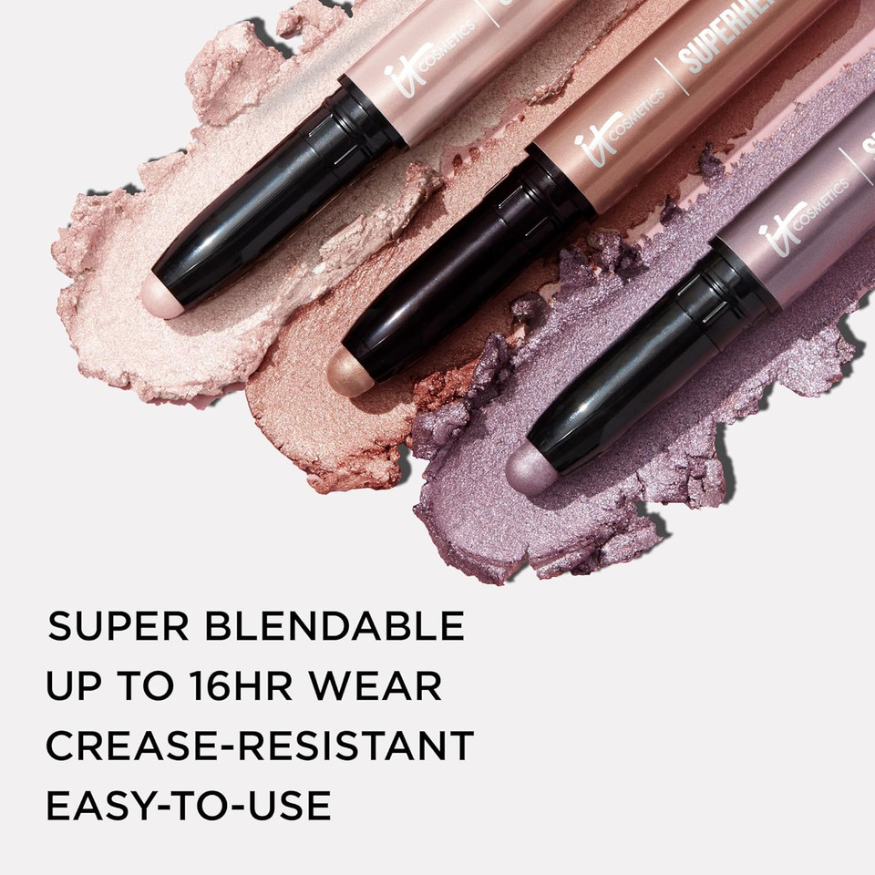 It Cosmetics Superhero No-Tug Waterproof Eyeshadow Stick - Longwear Blendable Cream With Built-In Primer Suitable For Sensitive Eyes 0.05 Oz It Cosmetics Superhero No-Tug Waterproof Eyeshadow Stick - Longwear Blendable Cream With Built-In Primer Suitable For Sensitive Eyes 0.05 Oz