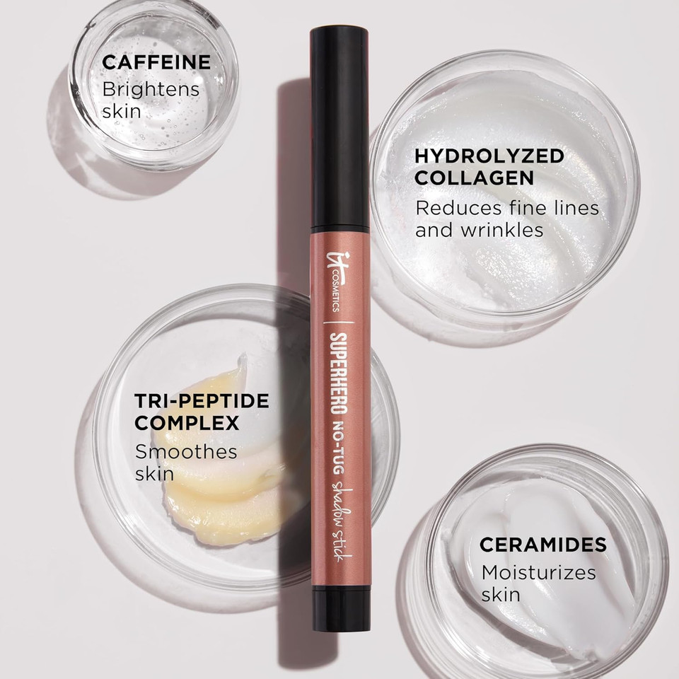 It Cosmetics Superhero No-Tug Waterproof Eyeshadow Stick - Longwear Blendable Cream With Built-In Primer Suitable For Sensitive Eyes 0.05 Oz It Cosmetics Superhero No-Tug Waterproof Eyeshadow Stick - Longwear Blendable Cream With Built-In Primer Suitable For Sensitive Eyes 0.05 Oz