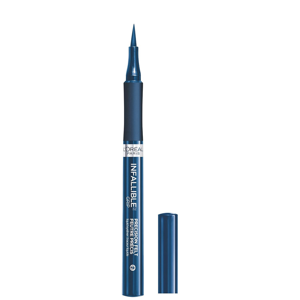 Lã¢ÂOrã£Â©Al Paris Cosmetics Paris Makeup Infallible Grip Precision Felt Eyeliner, Smudge Resistant, Long Lasting Waterproof Eyeliner, Blue, Blue, 0.03 Fl Oz