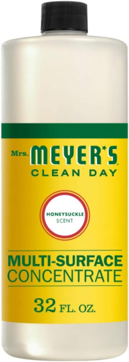 Mrs. Meyer'S Clean Day Multi-Surface Cleaner Concentrate, Use To Clean Floors, Tile, Counters, Honeysuckle, 32 Fl. Oz