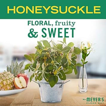 Mrs. Meyer'S Clean Day Multi-Surface Cleaner Concentrate, Use To Clean Floors, Tile, Counters, Honeysuckle, 32 Fl. Oz