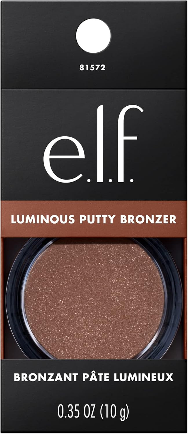 E.L.F. Luminous Putty Bronzer, Lightweight Putty-To-Powder Bronzer For A Radiant, Glowing Finish, Highly Pigmented, Vegan & Cruelty-Free, Get Glowing