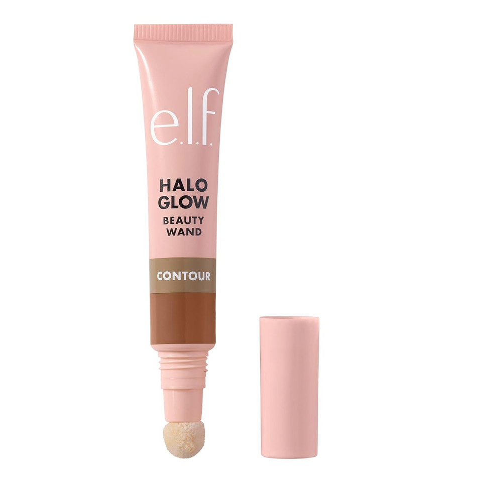 E.L.F. Halo Glow Contour Beauty Wand, Liquid Contour Wand For A Naturally Sculpted Look, Buildable Formula, Vegan & Cruelty-Free, Tan/Deep