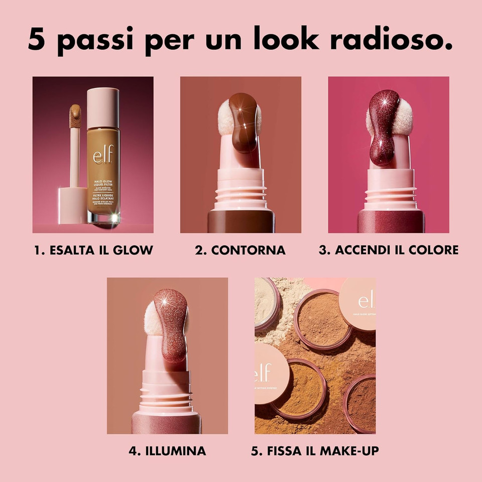 E.L.F. Halo Glow Contour Beauty Wand, Liquid Contour Wand For A Naturally Sculpted Look, Buildable Formula, Vegan & Cruelty-Free, Medium/Tan