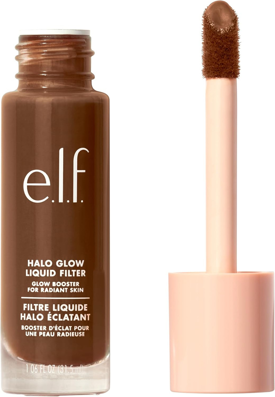 E.L.F. Halo Glow Liquid Filter, Complexion Booster For A Glowing, Soft-Focus Look, Infused With Hyaluronic Acid, Vegan & Cruelty-Free, 8.5 Rich