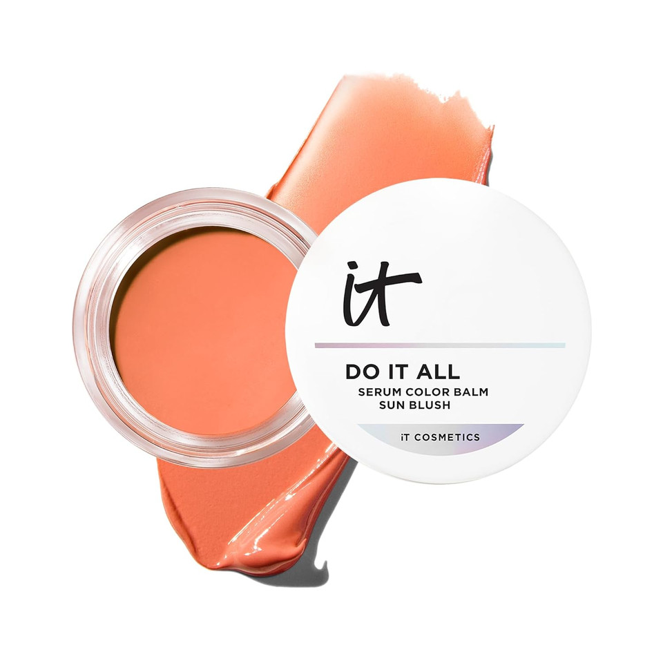 It Cosmetics Glow With Confidence Sun Cream Blush - Blendable & Buildable Blush + Bronzer For A Pop Of Sun-Blushed Color - 24Hr Hydration With Hyaluronic Acid, Peptides & Vitamin E- 0.63 Oz