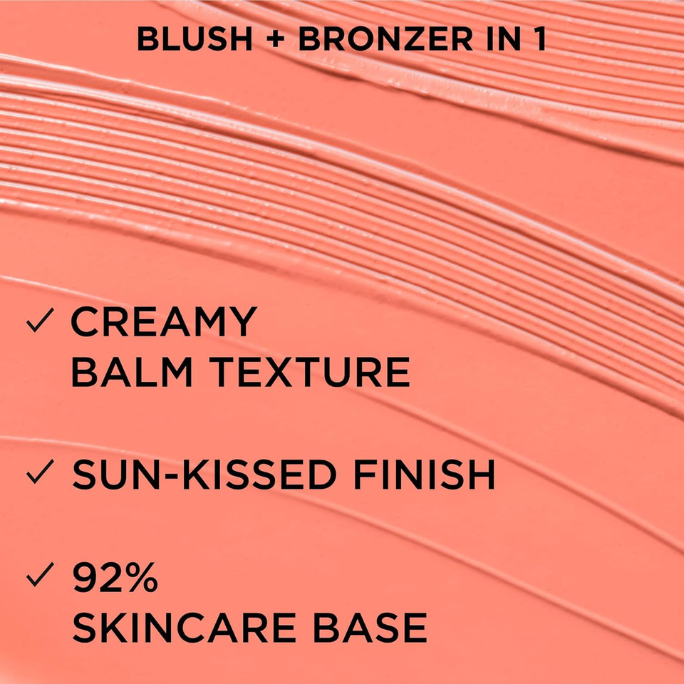 It Cosmetics Glow With Confidence Sun Cream Blush - Blendable & Buildable Blush + Bronzer For A Pop Of Sun-Blushed Color - 24Hr Hydration With Hyaluronic Acid, Peptides & Vitamin E- 0.63 Oz