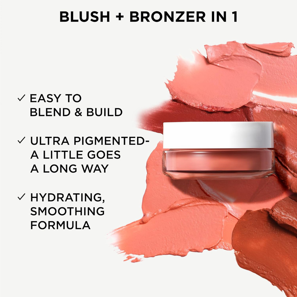 It Cosmetics Glow With Confidence Sun Cream Blush - Blendable & Buildable Blush + Bronzer For A Pop Of Sun-Blushed Color - 24Hr Hydration With Hyaluronic Acid, Peptides & Vitamin E- 0.63 Oz