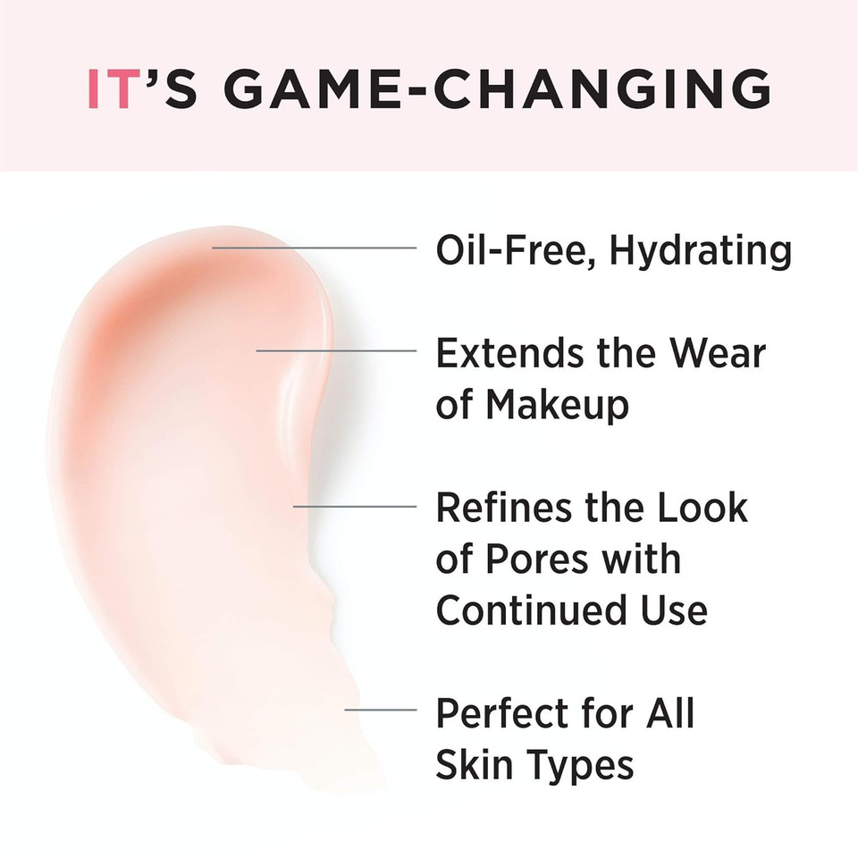 It Cosmetics Your Skin But Better Makeup Primer+ - Extends Makeup Wear, Hydrates Skin, Refines The Look Of Pores - With Glycerin, Bark Extract & Ginger Root Extract - Oil-Free Formula - 1 Fl Oz