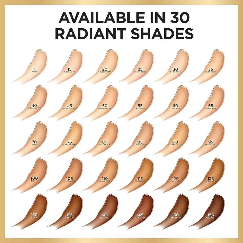 L'Oreal Paris Age Perfect Radiant Serum Foundation With Spf 50, Cream Beige, 1 Ounce