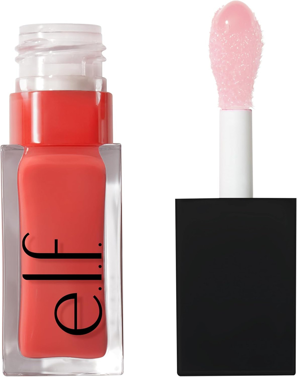 E.L.F. Glow Reviver Lip Oil, Nourishing Tinted Lip Oil For A High-Shine Finish, Infused With Jojoba Oil, Vegan & Cruelty-Free, Pink Quartz