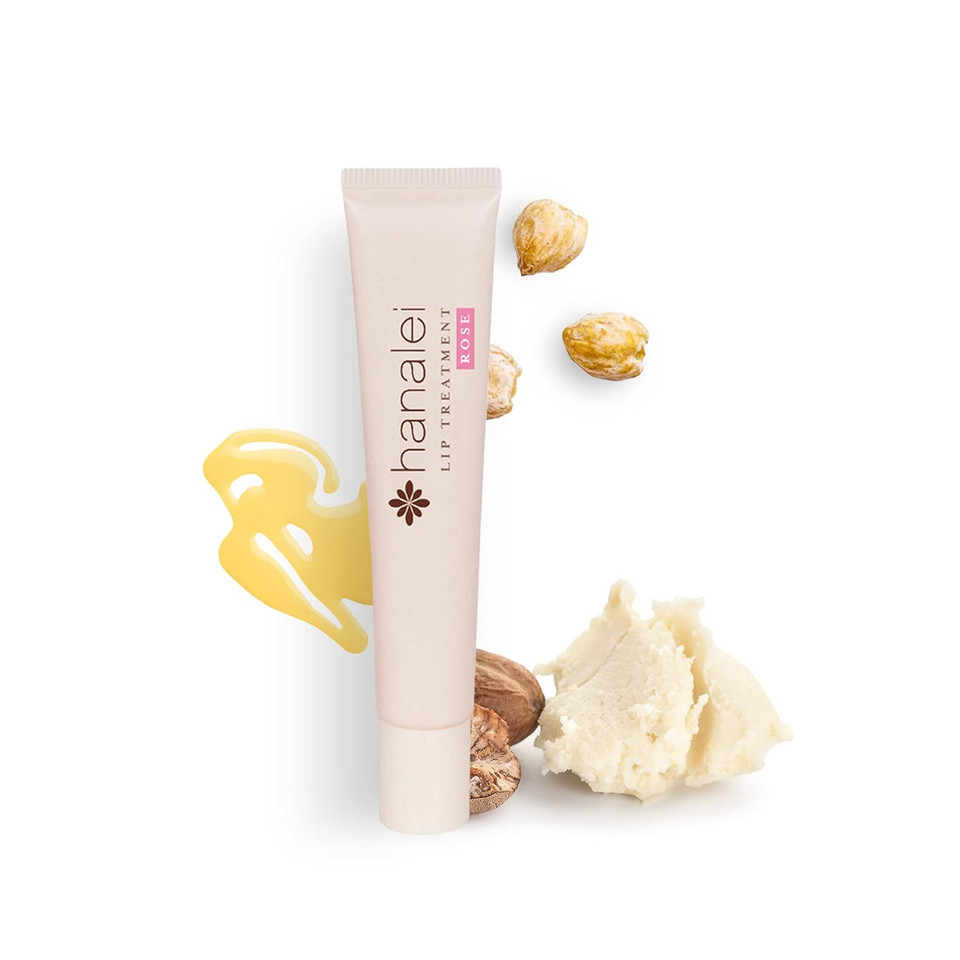 Hanalei Lip Treatment Bundle (Peach Pink And Rose) | Made With Kukui Oil, Shea Butter, Agave, And Grapeseed Oil, Soothe Dry Lips (Cruelty Free, Paraben Free)