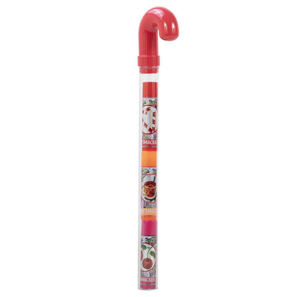 Lip Smacker Original & Best Candy Cane Trio- Red Candy Cane, Holiday Punch, Cherry