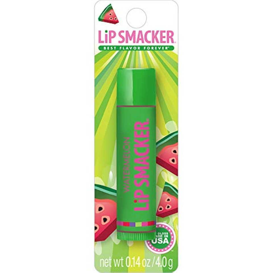 Lip Smacker Flavored Lip Balm, Watermelon Flavor, Clear, For Kids, Men, Women, Dry Kids