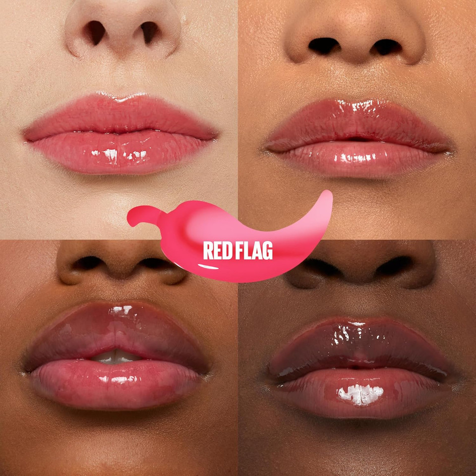 Maybelline Lifter Gloss Lifter Plump, Plumping Lip Gloss With Chili Pepper And 5% Maxi-Lip, Pink Sting, Sheer Bubblegum Pink, 1 Count