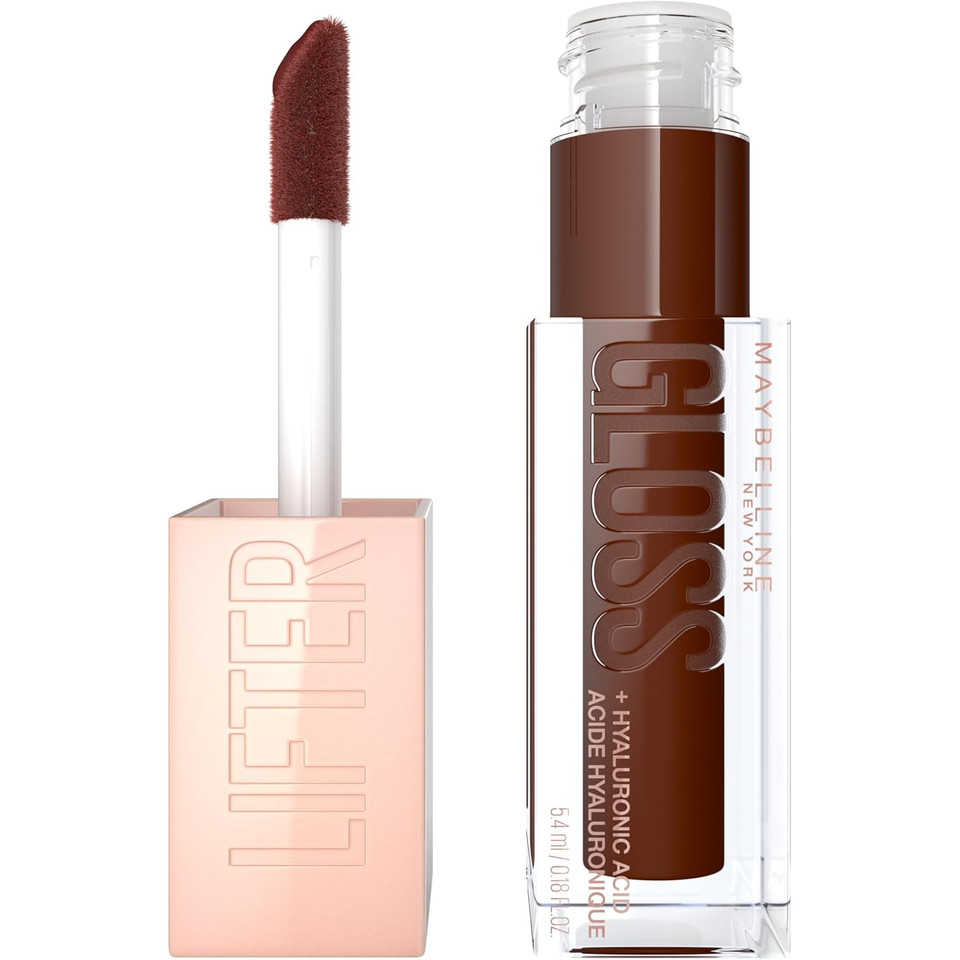 Maybelline Lifter Gloss, Hydrating Lip Gloss With Hyaluronic Acid, High Shine For Plumper Looking Lips, Pearl, Silver Pearl Clear, 0.18 Ounce