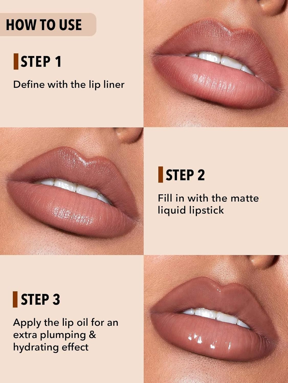 Sheglam Soft 90'S Glam 3-In-1 Lip Liner Moisturizing Plant Extracts Long Lasting Liquid Lipstick Plumping Lip Gloss Makeup Set - Moody Taupe