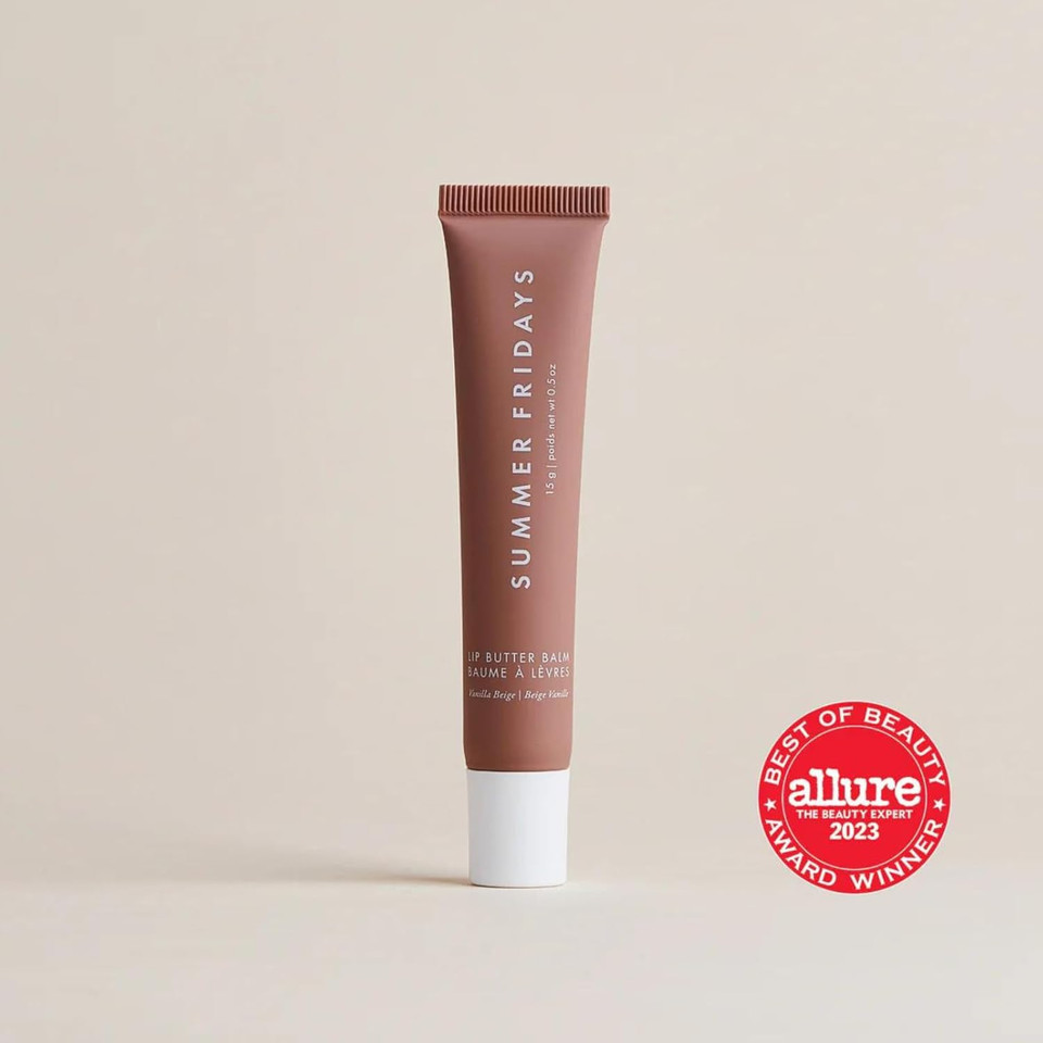 Summer Fridays Lip Butter Balm Day/Night Hydrating Lip Mask - Shea Butter, Vegan - Vanilla & Vanilla Beige (0.5 Oz/Ea)