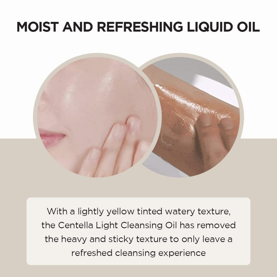Skin1004 Madagascar Centella Light Cleansing Oil 6.76 Fl.Oz, 200Ml | Gentle Oil Cleanser For Face, Korean Facial Cleanser, Double Cleansing