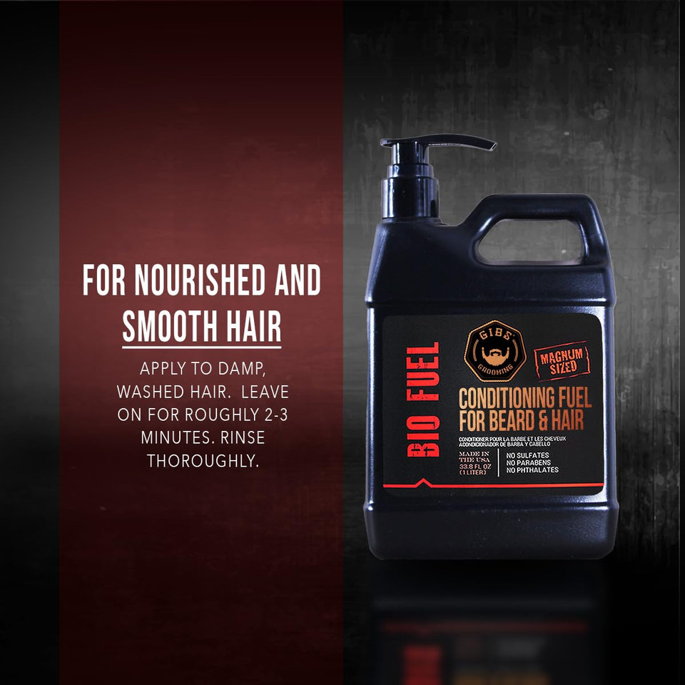 Gibs Biofuel Hair Conditioner For Men - Beard & Hair Conditioner, 3.25 Oz